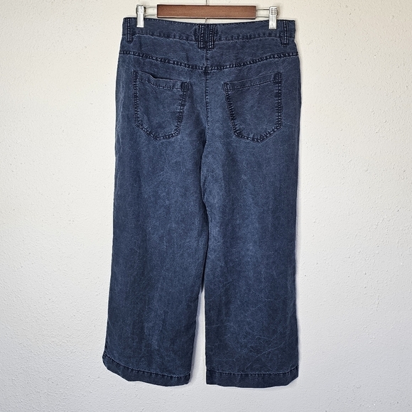 Brax Feel Good Maine Wide Leg Pants Womens 32 Wide Leg Blue Chambray Denim - Picture 7 of 11